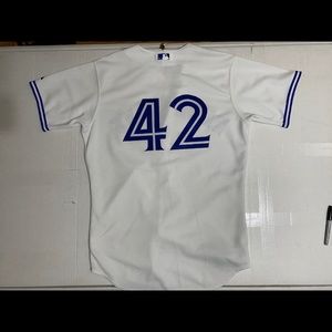Toronto Blue Jays game used Jackie Robinson jersey